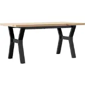 vidaXL Couchtisch Y-Gestell 100x50x45,5 cm Massivholz Kiefer Stahl