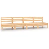 vidaXL "im Angebot" Garten-Mittelsofas 4 Stk. Massivholz Kiefer - Stapelsessel CC20730