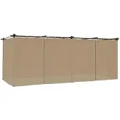 vidaXL Pavillon mit Vorhängen Taupe 6x3 m Stahl