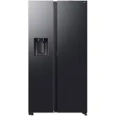 Samsung Series 8 RS80F Side-by-Side mit autom. Türöffnung und Festwasseranschluss, , Freistehend, Amerikanische Tür, Schwarz, 2 Tür(en), Premium Black Steel, 36/64