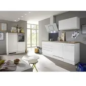 Respekta Küche Küchenzeile Küchenblock Einbauküche Weiß Gabriel 320 cm Premium