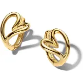 Pandora 264359C00 Damen-Ohrringe Creolen Herz Goldfarben