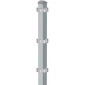 Wellker Eckpfosten Doppelstabmattenzaun mit Klemmplatten verzinkt zum Einbetonieren, 1030 mm