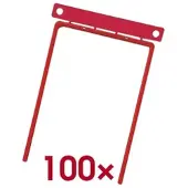 Top-Print Abheftbügel 393124, D-Clip, 100 Stück, 80mm Füllhöhe, Plastik mit Drahtkern, Deckschiene