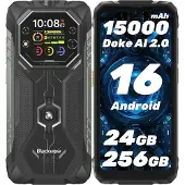 Blackview ROCK 1 PRO 6.56" Militarisches Outdoor handy, 32+256GB, Android 16, 15000mHA, 33W, Face ID, 16MP+13MP+20MP, Helio G81, IP69K/IP68
