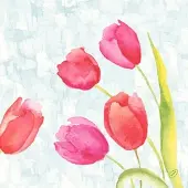 Duni GmbH DUNI Klassik Serviette 40x40 cm 1/4F. Painted Tulips