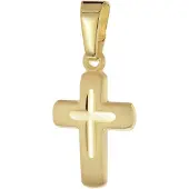 Trendor 21316 Kinder Kreuz-Anhänger Gold 585 / 14K 12 mm