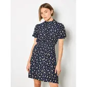 Apricot Minikleid Damen Viskose blau gemustert, 34 834442-0001-00340
