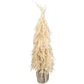 Creativ Green künstliche Pflanze Pampas im Jutesack, 82cm, creme