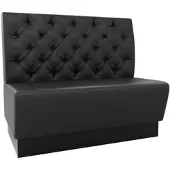 BIG Möbel Gastro Sitzbank Amsterdam | 180 cm breit | Kunstleder Schwarz | Chesterfield | Dinerbank