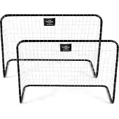 Umbro Fußballtor 78 x 56 x 45 cm - Fußballtore Set von 2 - Fußball Tor - Leicht zu verstauen - Fussballtore für Garten Kinder - Fussball Trainingszubehör Innen und Außen - Kunststoff - Schwarz/Weiß