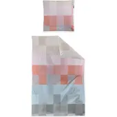 Irisette Mako-Satin Bettwäsche Wave 8695 rot 155x220 cm + 80x80 cm
