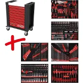 Ks Tools Performanceplus Werkstattwagen-Satz P10 mit 366 Werkzeugen für 6 Schubladen