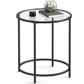 Vasagle Runder Beistelltisch, Kleiner Couchtisch, Beistelltisch