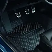 Volkswagen Allwetterfußmatten hinten Titanschwarz für Golf 7 und Golf 7 Variant