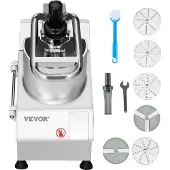 Vevor Küchenmaschine Gemüseschneider Gemüsezerkleiner 2 Einfüllöffnungen