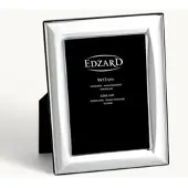 Edzard Fotorahmen Serino (9x13 cm), edel versilbert, anlaufgeschützt, mit Holzdekor-Rücken