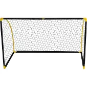 Umbro fußballtor - Fussballtor 180 x 91 x 120 cm - Faltbares fußball Tor - Fussballtore für Garten Kinder und Erwachsene - Fussball Trainingszubehör für Innen und Außen - Schwarz/Gelb