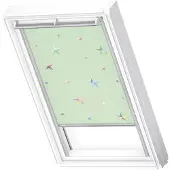 Velux Verdunklungsrollo "DKL 4661S" verdunkelnd ohne Bohren in Führungsschienen alufarbene Führungsschienen & Griffleiste