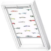 Velux Verdunkelungsrollo Kids Rennautos manuell Rahmen aluminium DKL MK04 4654S