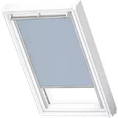 Velux Verdunklungsrollo "DKL 4576S" verdunkelnd ohne Bohren in Führungsschienen alufarbene Führungsschienen & Griffleiste