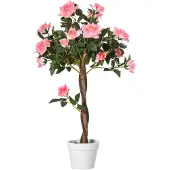 Outsunny künstliche Pflanzen-18L x 18B x 90H cm-Rosa | Gr.: onesize