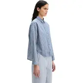 Marc O'Polo Marc OPolo Hemdbluse bequem weite Form, garngefärbter Chambray, Kentkragen