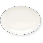 Vt wonen Teller vtwonen Teller White-Blue Line Oval 30 cm
