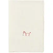Nobodinoz Babydecke L1N0 Embroid. Winter Blanket French Linen Greige-70 x 140 cm