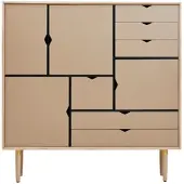 Andersen Furniture - S3 Kommode, Eiche geseift / Fronten kashmir