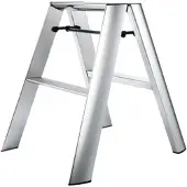 Metaphys - Premium Lucano 2 Step Hockerleiter, Silber