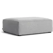 HAY - Mags Soft Ottoman S02 (S), hellgrau (Hallingdal 130) / Nähte: beige (Filzgleiter)