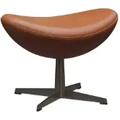 Fritz Hansen - Egg Fußhocker, braun-bronze / Grace Leder walnuss