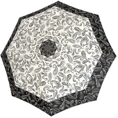 Doppler Regenschirm Fiber Flex Long AC Paisley Black And White