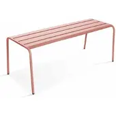 Oviala Gartenbank aus pulverbeschichtetem Stahl Rosa - Palavas