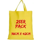 TEXXILLA Baumwolltasche Mehrpack Classic mit zwei kurzen Henkeln, Gelb, gelb