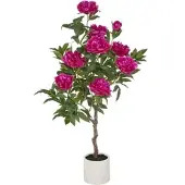 Creativ Green Kunstpflanze "Peonie", pink (fuchsia), H:120cm, Kunststoff, Kunstpflanzen, Kunstpflanze, im eleganten Topf
