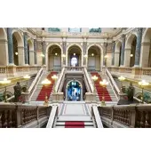 Papermoon Fototapete "Nationalmuseum Prag", bunt, B:3,5m L:2,6m, Vlies, Tapeten, Fototapete