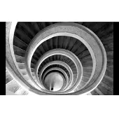 Papermoon Fototapete "Rundtreppen", bunt, B:4,5m L:2,8m, Vlies, Tapeten, Fototapete