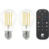 Eglo Smart-Glühbirnen-Set (2x E27 A60) – Zigbee & Bluetooth mit Fernbedienung