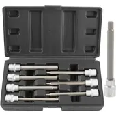 TECPO Steckschlüssel Satz 7-teilig Innensechskant 3/8 Zoll, SW 3-10 mm