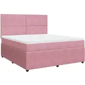 Syfax Boxspringbett mit Matratze Rosa 180x200 cm Samt