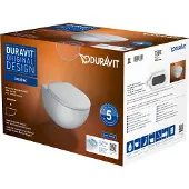 Duravit DU Wand-WC Set Architec, Weiß, rimless Tiefspüler inkl.WC-Sitz 0069690000