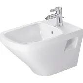 Duravit Wand-Bidet DURASTYLE mit Überlauf, Hahnlochbank, 370 x 540 mm, 1 Hahnloch weiß