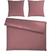 Premium Living Bettwäsche Xenia Streif XXL Mauve ca. 200x200cm