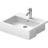 Duravit Halbeinbau-Waschtisch Vero 55x47cm, EB v ob, m HL, ÜL, HLB, weiß