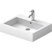 Duravit Waschtisch Vero 045460, 600mm, mit Überlauf, Hahnlochbank, 1 Hahnloch, weiß, 1 Stk.