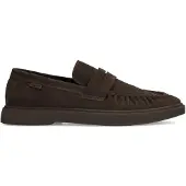 Manfield Braune Veloursleder-Loafer | Größe 44