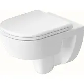 Duravit Wand-WC, Tiefspüler D-Code 37x54cm, 4 l, riml, w, o vorm. Scharn.