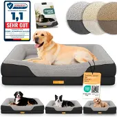 Aktiv shop GmbH ELONEO Orthopädisches Hundebett, Größe L - Schwarz